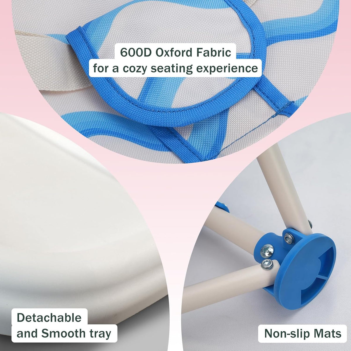 Tiny Marvels - Silla de bebé, silla alta portátil para viajes y pla...