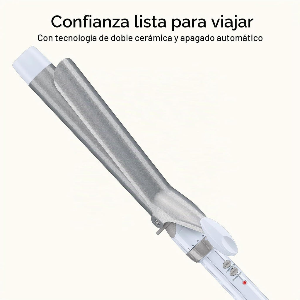 Conair Rizador de barril XL de doble cerámica de 1 ¼ pulgadas, azul...