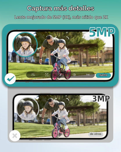ZUMIMALL Cámaras de seguridad solar de 5 MP inalámbricas para exter...