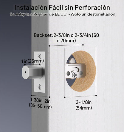 Ulecoce Cerradura de puerta de entrada sin llave con juego de peril...