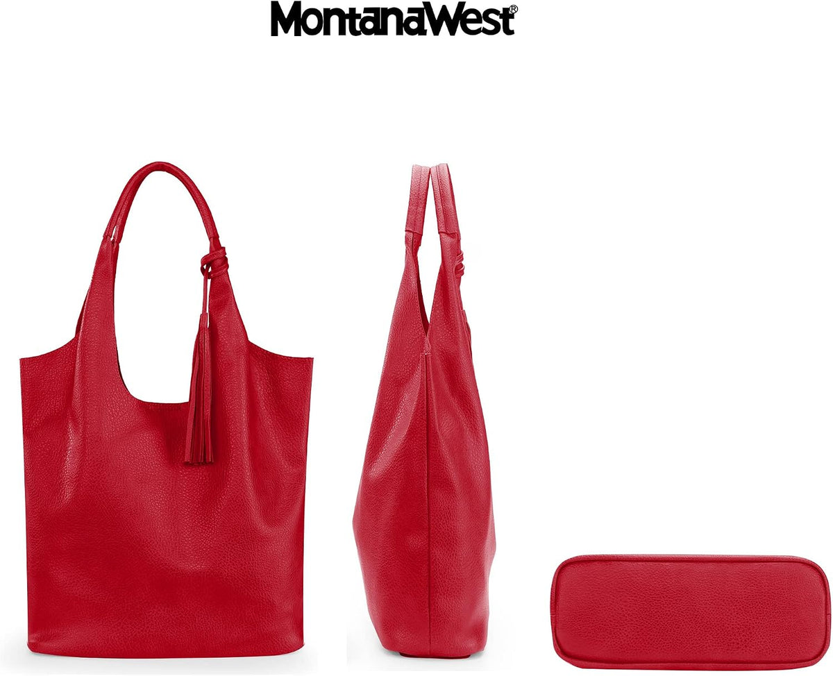 Montana West Bolsos estilo hobo holgados para mujer, bolsos de homb...