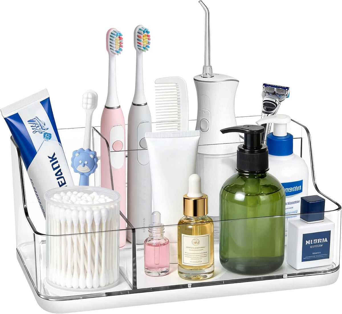 Caja de almacenamiento de cosméticos blanca para tocador y mostrado...
