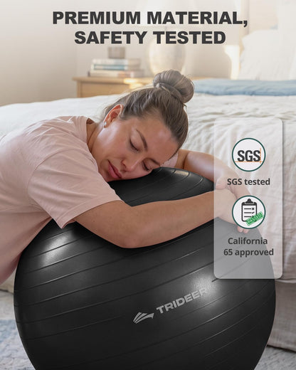 Trideer Pelota de yoga para ejercicio, embarazo, pelota de ejercici...