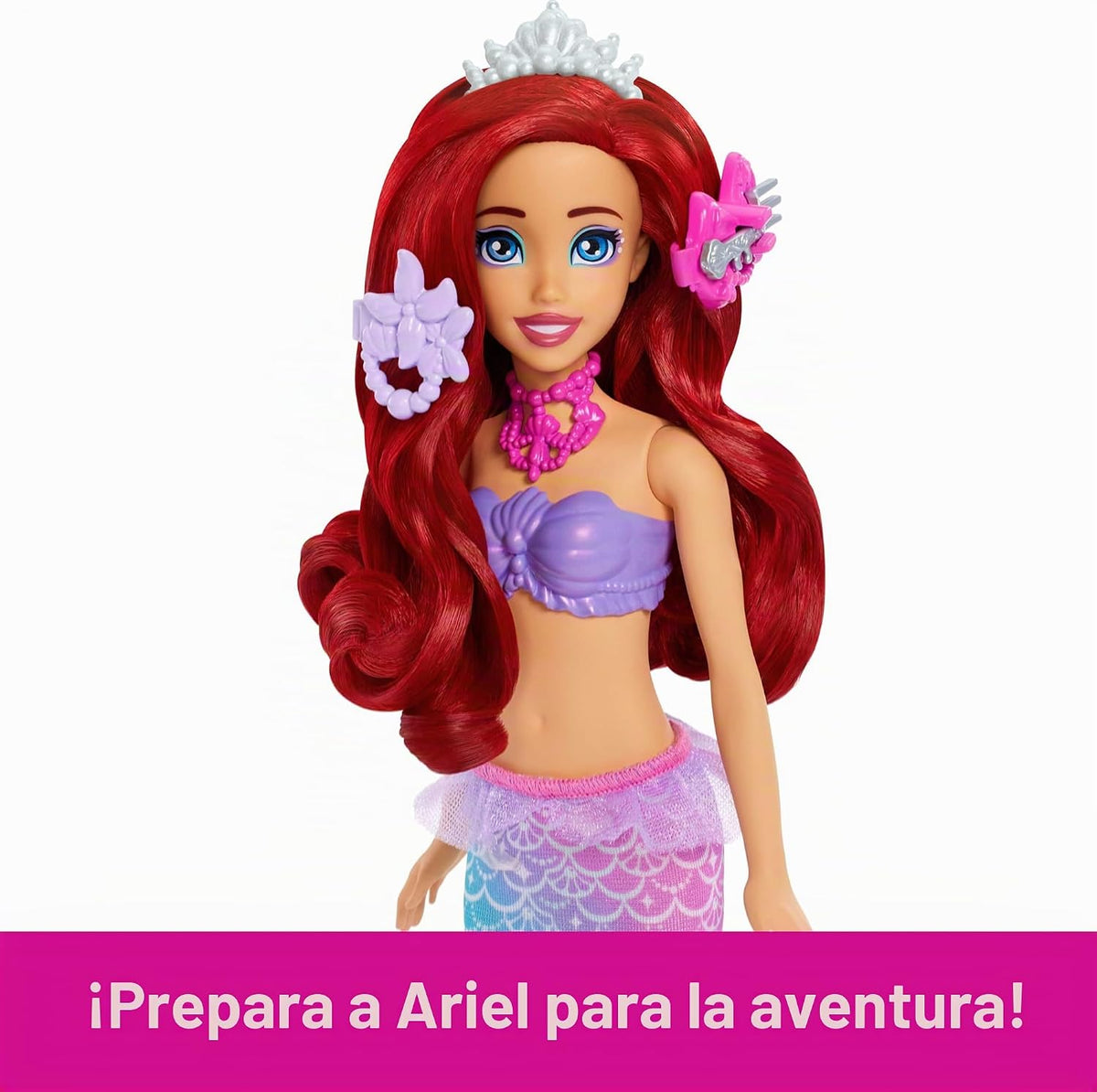 Mattel Disney Princesa Ariel Sirena Muñeca de moda y tocador sorpre...