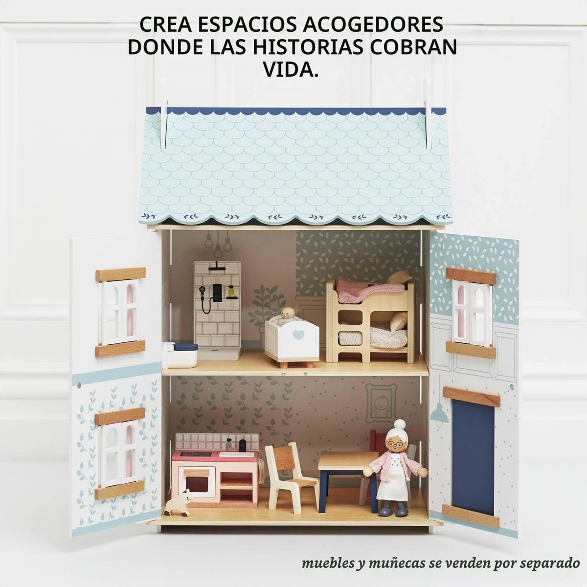 Le Toy Van \u2013 Casa de Muñecas de Madera Blue Belle | Juego de C...