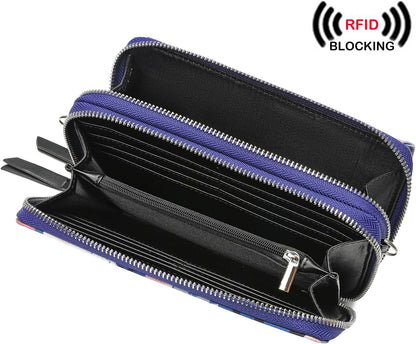 Lanyani Cartera Cruzada RFID con Correa de Muñeca y Bolsillo para T...