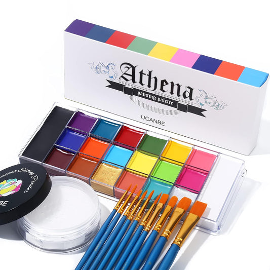 UCANBE Athena - Paleta de aceite de pintura facial y cuerpo + polvo...