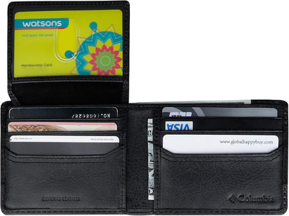 Columbia Billetera plegable delgada RFID para hombre con ventana de...