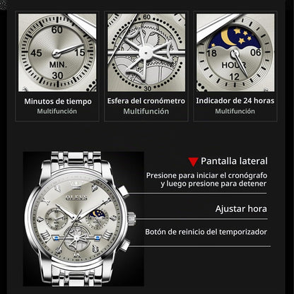 OLEVS Relojes para hombre, resistente al agua, de lujo, gran cara,...
