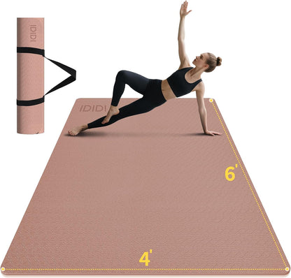 Esterilla grande de yoga de 8 mm (6' x 4') - Extra larga y...