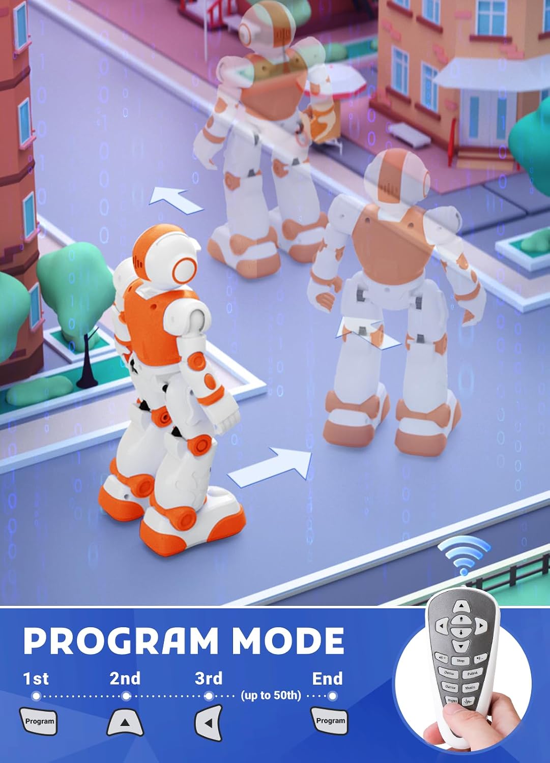 EduCuties Robot Juguetes para niños, robots recargables de control...