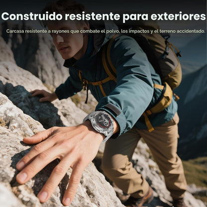 Reloj inteligente plateado para hombre, 1,43" AMOLED, resistente al...