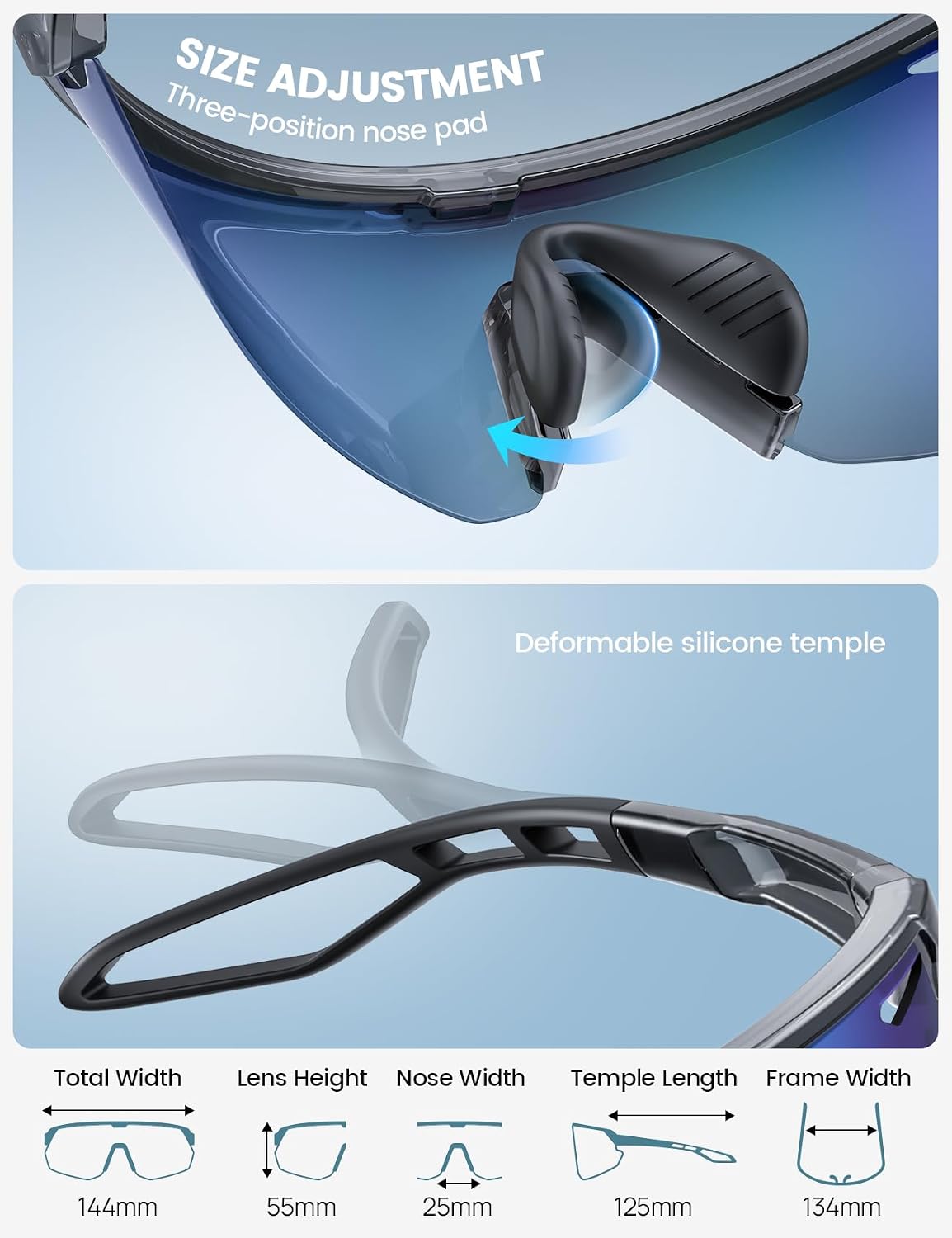 Lamicall Gafas de sol deportivas polarizadas de 0.85 oz para hombre...