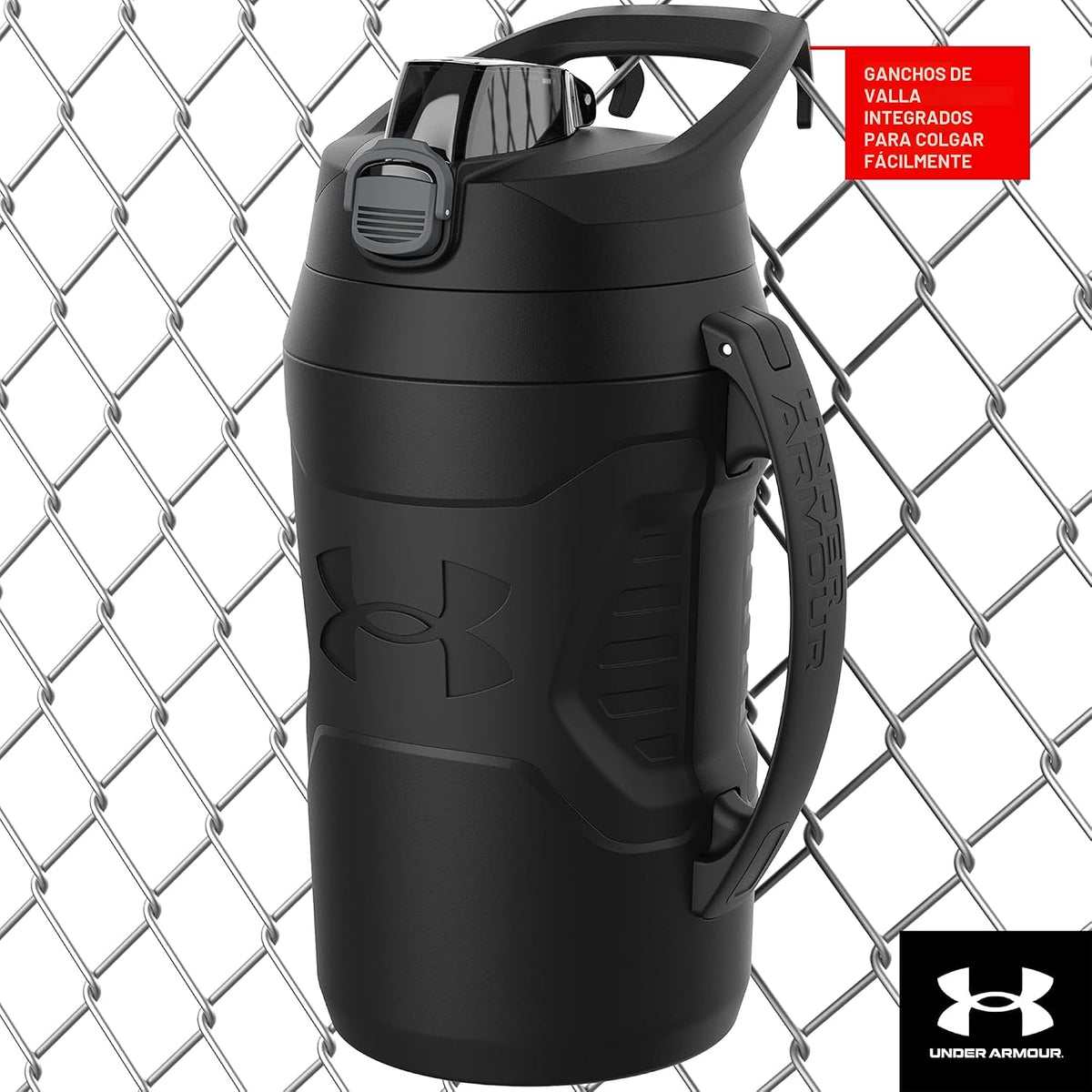 Under Armour Botella de agua aislada con asa y gancho para cerca, j...