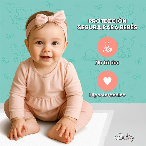 Almohadillas desechables para cambiar pañales de bebé (paquete de 5...