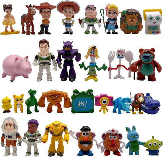 Anilnel Juego de 30 figuras de dibujos animados para Toy Theme Stor...