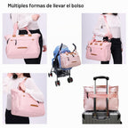 FHELAD Bolsa de pañales para mujer, bolsa de pañales para bebé 16L...