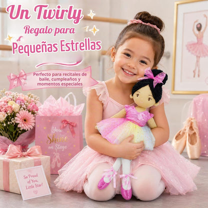 June Garden Princesa Stella de bailarina de 16 pulgadas, muñeca sua...