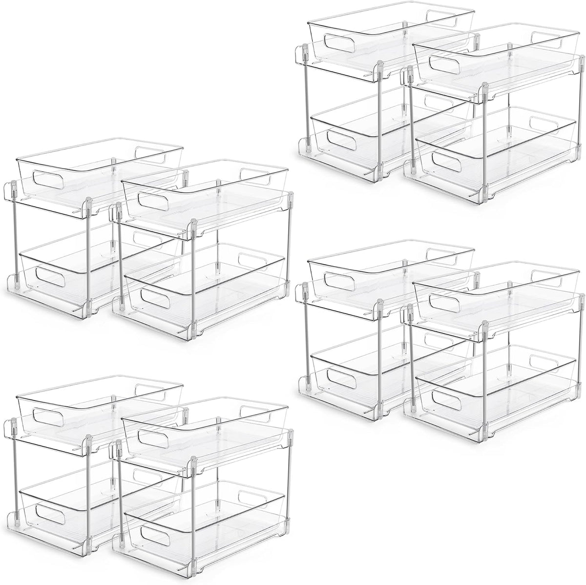 Vtopmart Paquete de 8 organizadores extraíbles para debajo del freg...