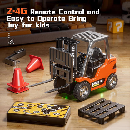 TOPMVP 1\/64 MINI RC Carretilla Elevadora Juguetes, Camión de Ingen...