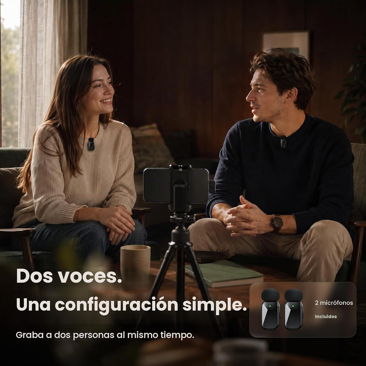 Blinfada Mini micrófono inalámbrico Lavalier para iPhone y cámara A...