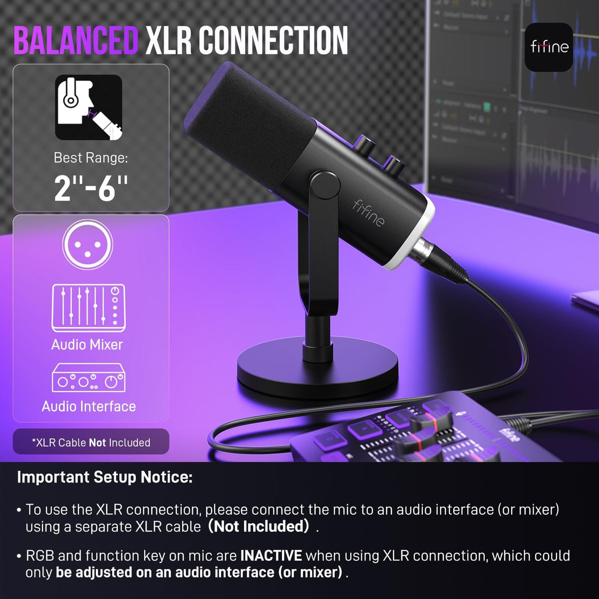 FIFINE AmpliGame AM8 USB\/XLR Micrófono dinámico para transmisión d...