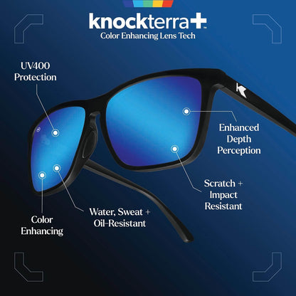 Knockaround Gafas de sol polarizadas cuadradas para hombres y mujer...