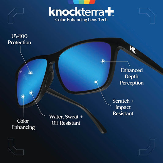 Knockaround Gafas de sol polarizadas cuadradas para hombres y mujer...