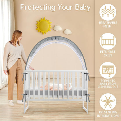 Tienda de campaña para cuna para evitar que el bebé salga, prevenci...