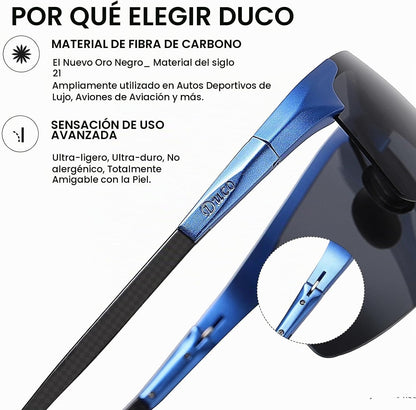 DUCO - Gafas de sol polarizadas para hombre, para deportes, pesca,...