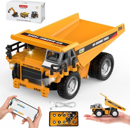 DAOGU Mini RC camión volquete juguete 1\/64 coches mineros regalos...