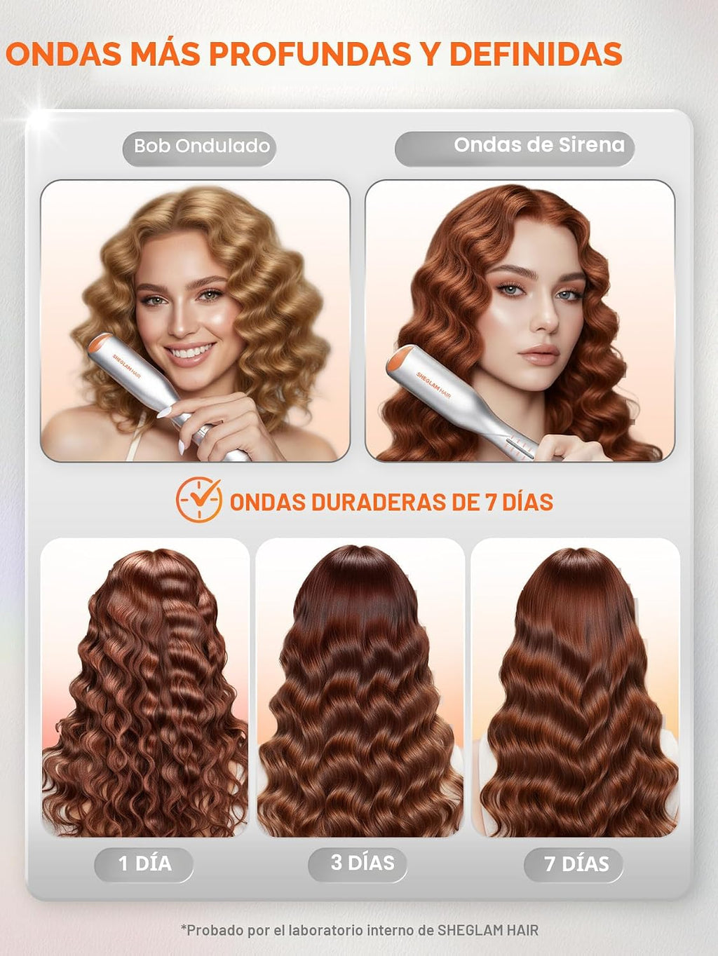 SHEGLAM Onduladora profunda de 0.75 pulgadas para cabello corto, li...