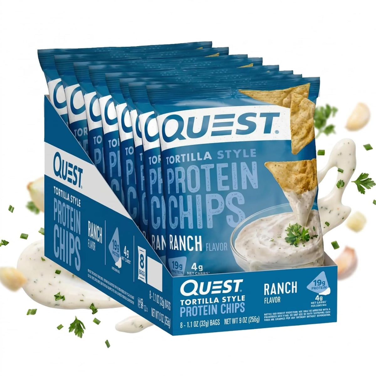 Quest Nutrition Tortilla Style - Chips de proteína, rancho, bajos e...