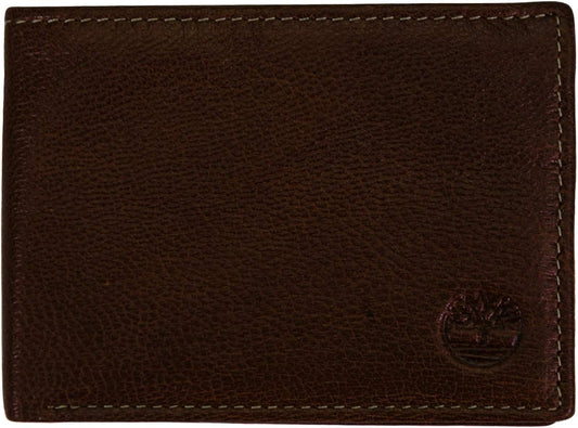Timberland Billetera de cuero genuino con tarjetero de seguridad RF...