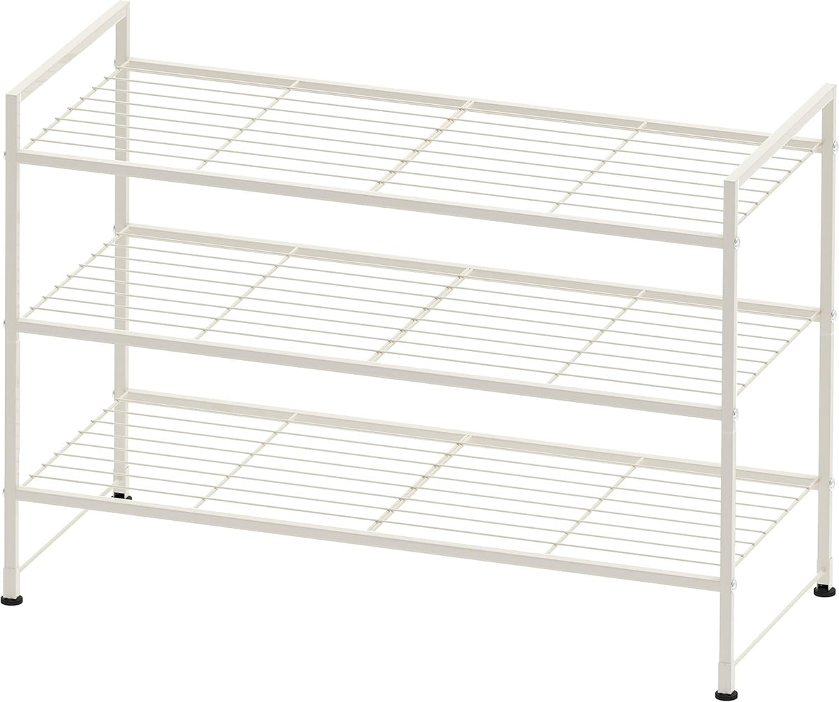 Simple Houseware Zapatero apilable de 3 niveles, con rejilla, color...
