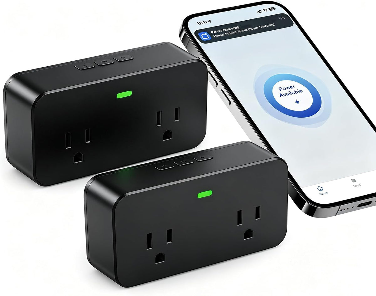 Alarma de falla de energía WiFi paquete de 2, alarma inteligente de...