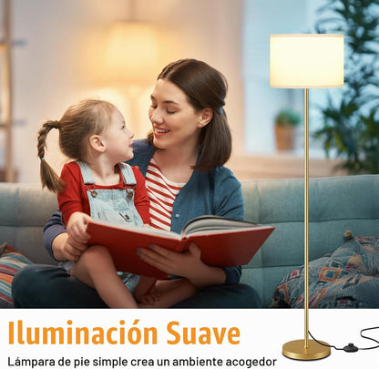 Ambimall Lámpara de pie moderna de 60 pulgadas con pantalla, lámpar...