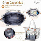 Tonyeee Bolsa de pañales, bolso grande del hospital del bebé para l...