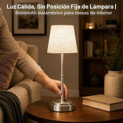 Lámpara de mesa inalámbrica recargable, lámpara de noche con pilas,...