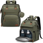 DERJUNSTAR Mochila para pañales, bolsa grande para bebé con cambiad...