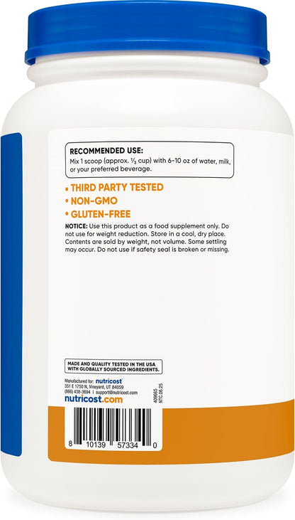 Nutricost Aislado de proteína de suero (caramelo salado) 2LBS