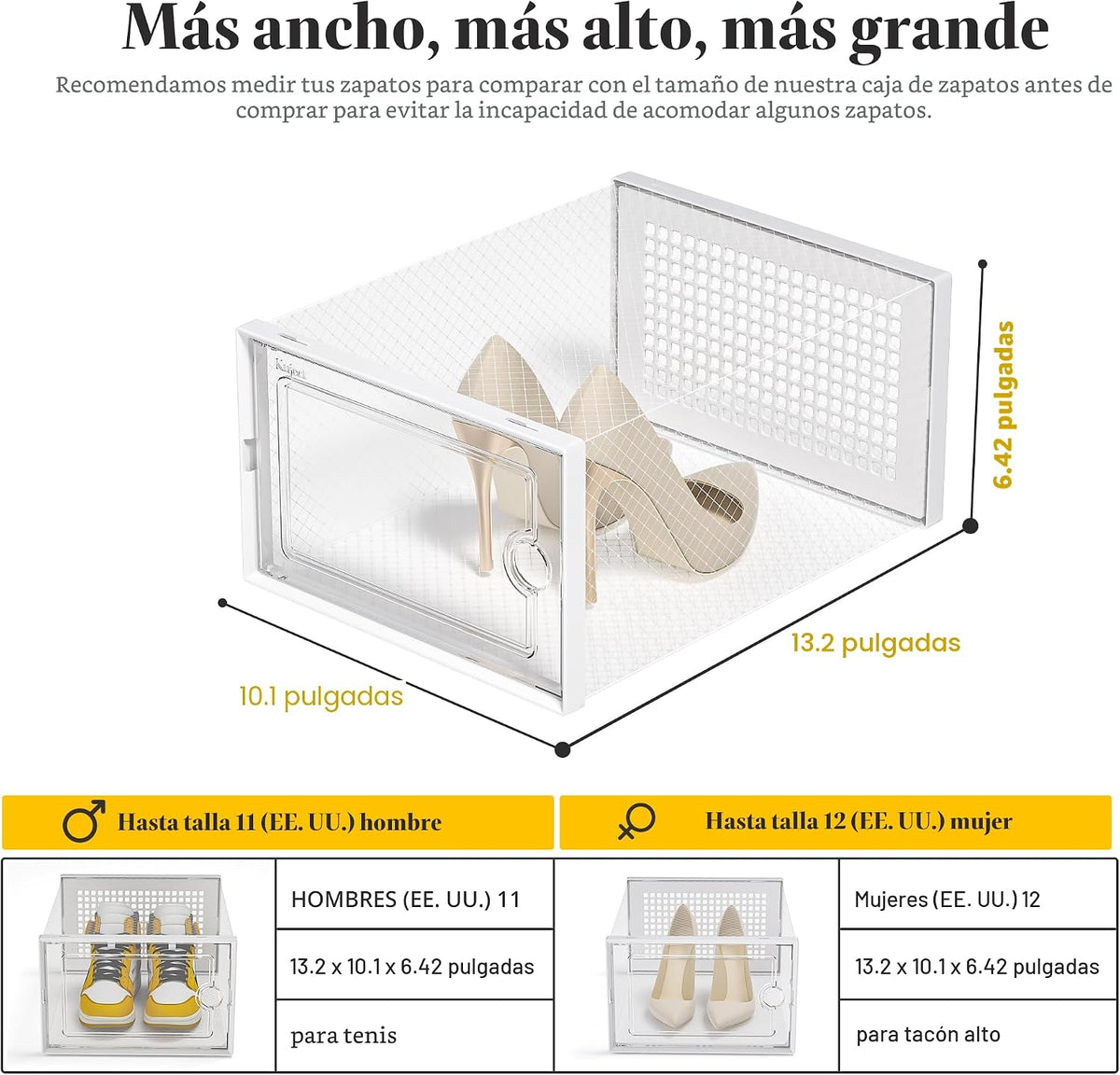 Kuject Cajas de almacenamiento de zapatos grandes, 12 unidades | Es...