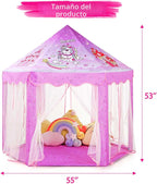 Monobeach Tienda de campaña de princesa para niñas, casa de juegos...