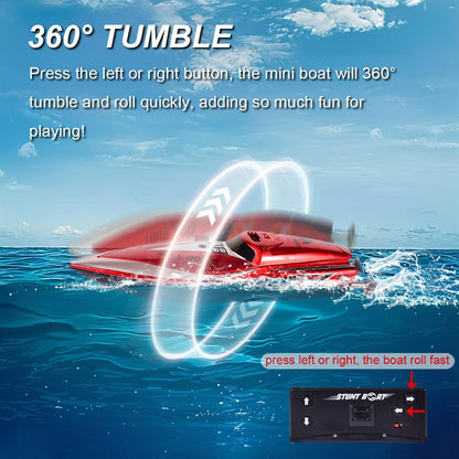 LAFALA Mini Barco RC de 2,4 GHz con caída de 360 ° para Carga USB...