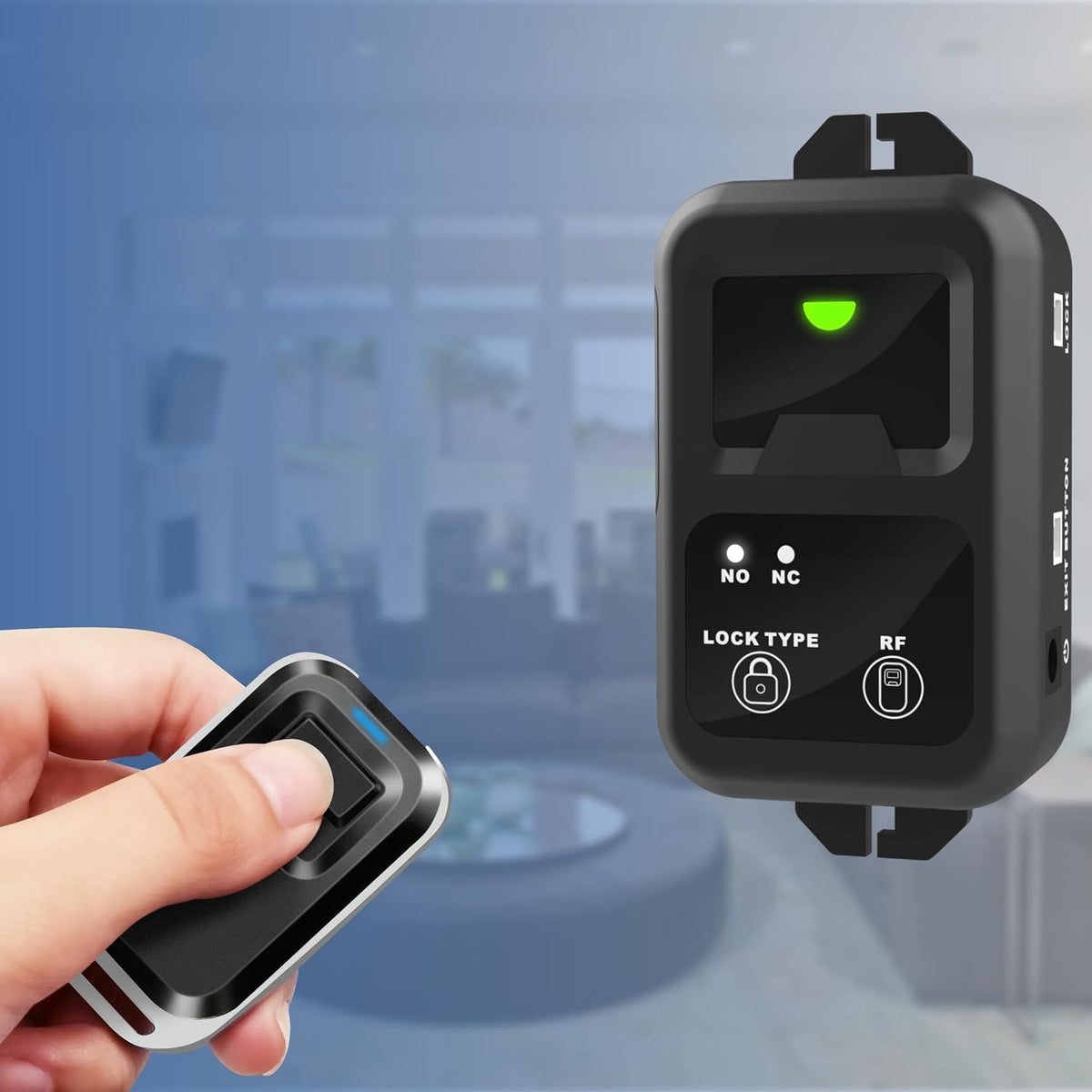 UHPPOTE Control de acceso remoto inalámbrico RF con cerradura de pu...