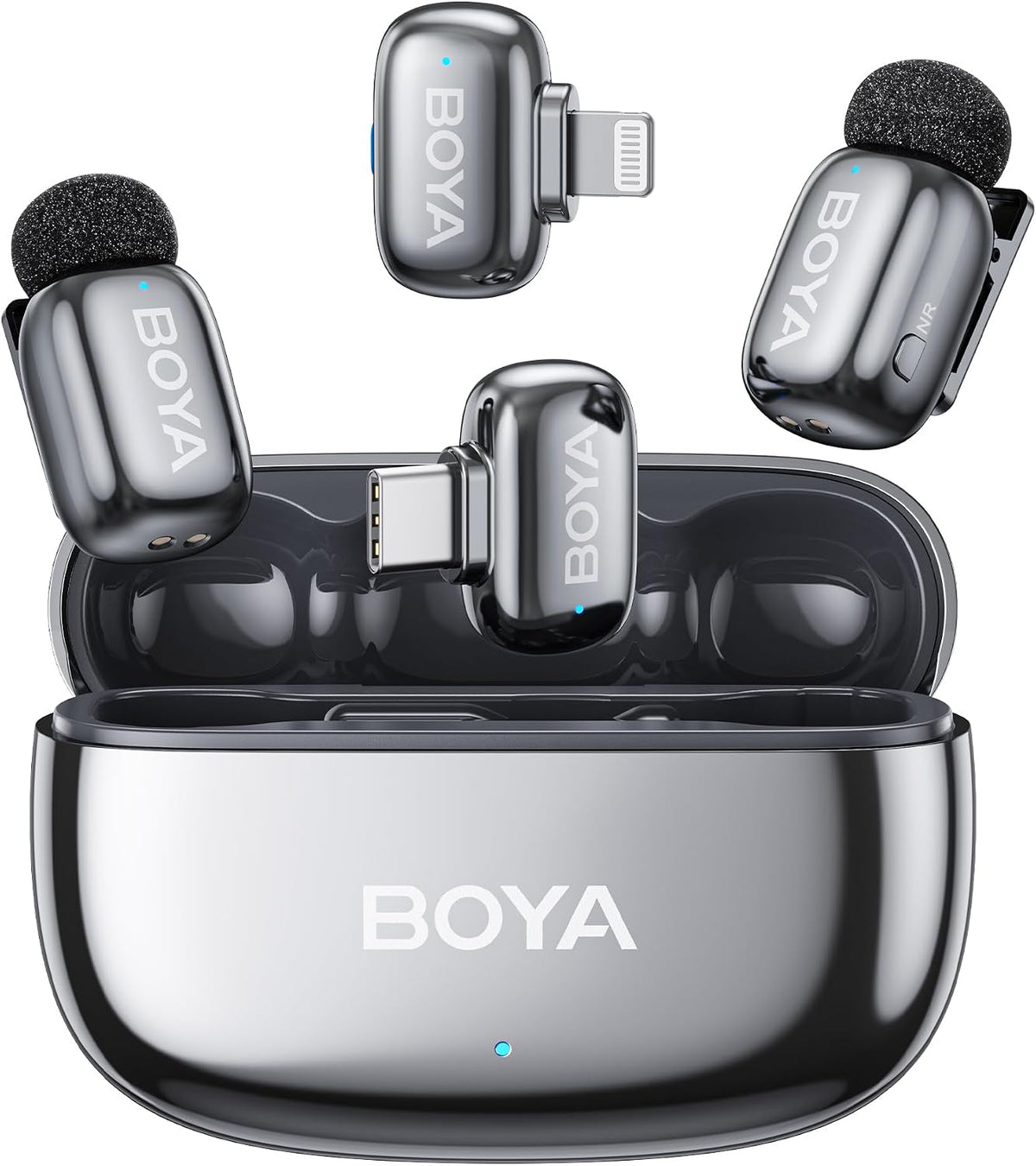 Micrófono Lavalier inalámbrico BOYA mini 2 para iPhone 5-17 y teléf...