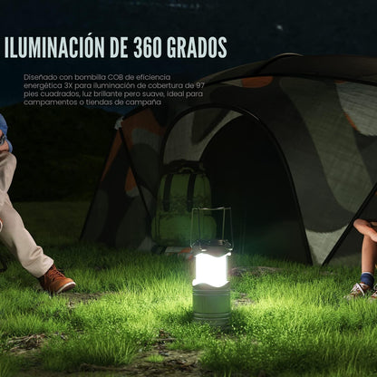 Lichamp Linterna LED para campamento, paquete de 4 linternas alimen...