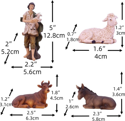 Zayton Juego de figuras de Navidad de 5 pulgadas, 11 piezas | Juego...