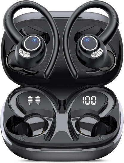 Auriculares inalámbricos, Bluetooth 5.4 Auriculares deportivos sobr...