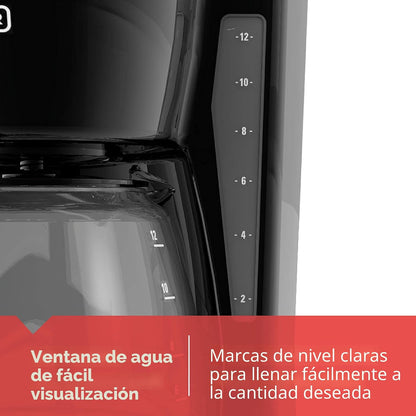 Cafetera de goteo BLACK+DECKER de 12 tazas con preparación Vortex |...